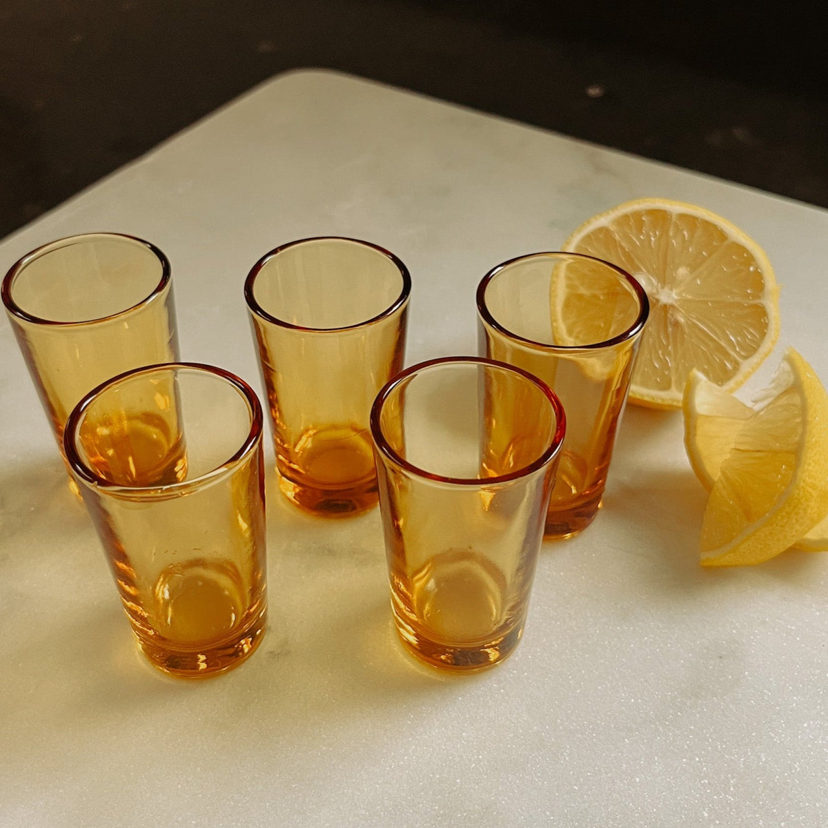 Amber Shot Glasses