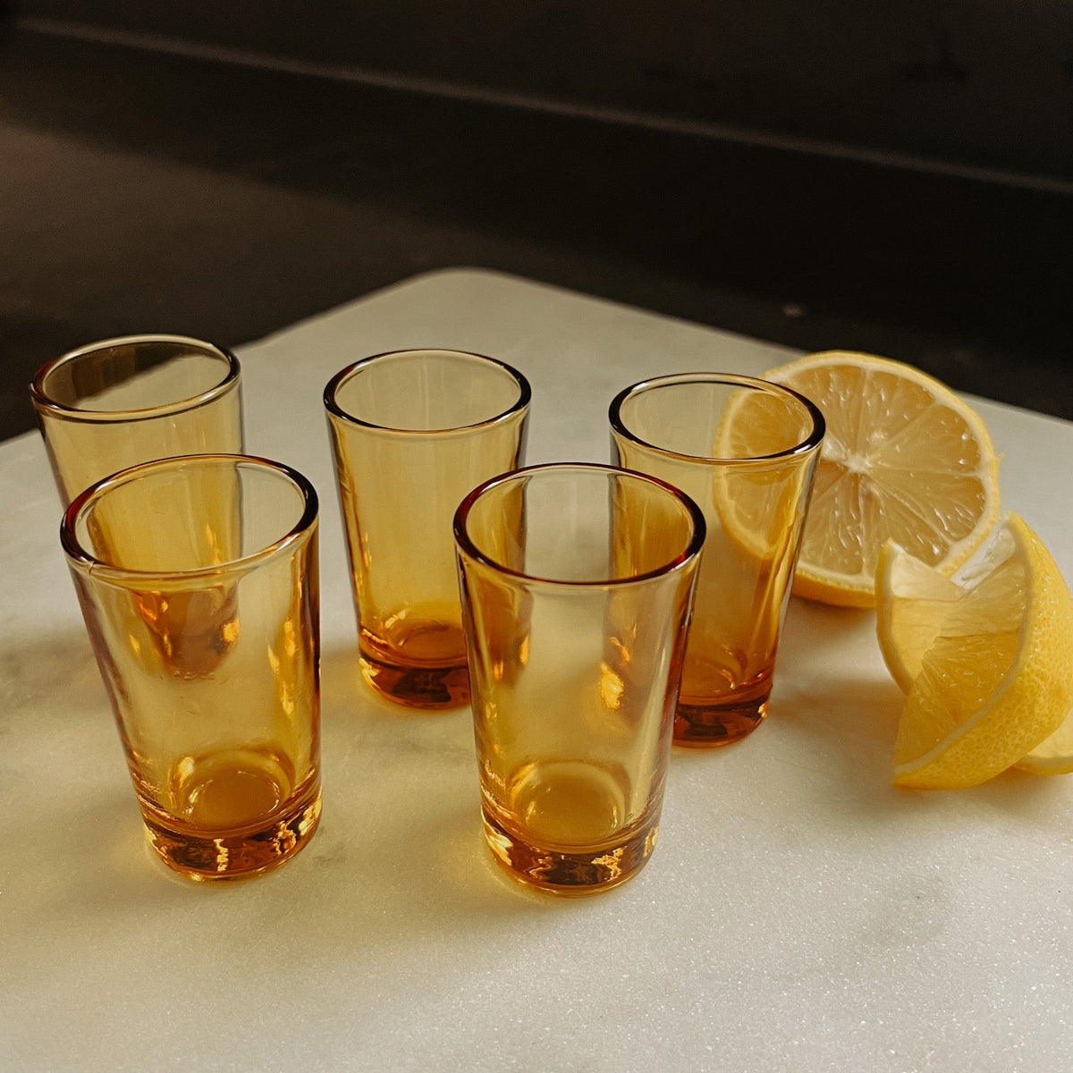 Amber Shot Glasses